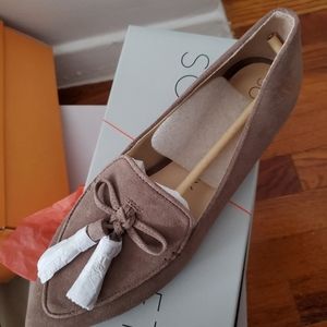 Taupe loafers...